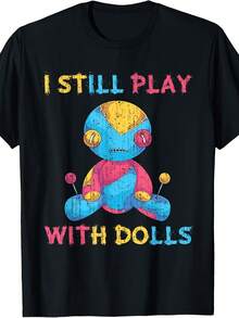I Still Play With Dolls Funny Halloween Costume Voodoo Doll T-Shirt - 款式3 - 查看 1