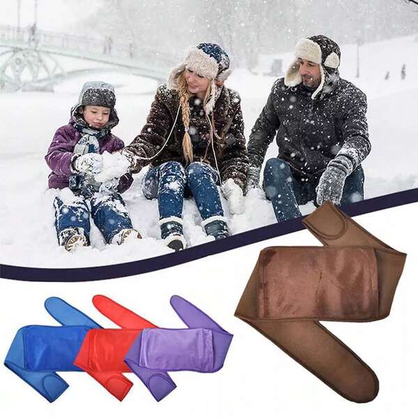 Velvet Thermal Waist Warmer Waist Back Brace Protector Guard For Christmas New Year Gift