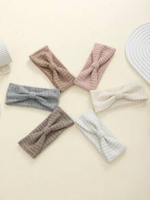jralon 3pcs/Set Fashionable Versatile Knitted Bow Headbands, 3 Colors Easily Match Various Styles