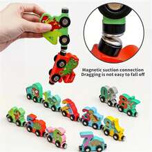 11Pcs Magnetic Wooden Dinosaur Train Toys With Numbers ,Montessori Educational Wooden Magnetic Train Car Set For Kids ,Children Visual Puzzle Preschool Trains Model Toy Or Birthday And Christmas Ideal Gifts ,Train ,Train Toy ,Magnetic Blocks,Train Toy,Train,Montessori Toys