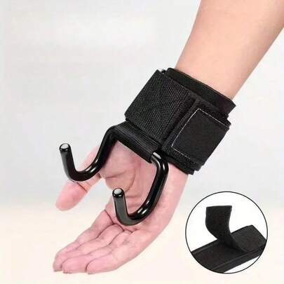 2pcs Fitness Training Assist Hooks - Dual Hook Horizontal Bar, Non-Slip Handle Protector, Black Iron Wall-Mounted Strength Training Equipment, Stretching & Weightlifting Gear | Ergonomic Design | Hooks, Stretch Bar