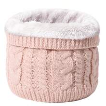 Unisex Thick Knitted Neck Warmer Gaiter, Thermal Lined, Windproof, Suitable For Cycling, Autumn/Winter