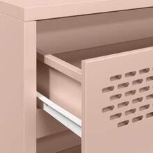 vidaXL Credenza rosa 68x39x73,5 cm in acciaio laminato a freddo