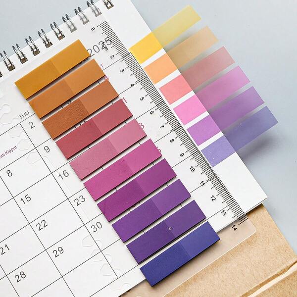 200 Pieces Of 1 Type Index Label Sticker, Semi-Transparent Plastic Material, Writable Sheet Label, Student, School Textbook, Topic Marking, Purpose, Office Materials, Classification Indication, Document Sticker