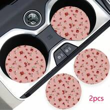 2 pezzi Sottobicchieri portabicchieri per auto, antishock, universali, di moda, accessori per interni auto, regalo per feste