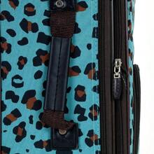 Rockland Fashion Softside Upright Luggage Set Blue Leopard 2Piece Set 14 19 Fashion Softside Upright Luggage Set