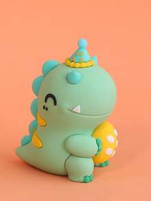 1pc Soft Clay Dinosaur Cake Topper, Cute Cartoon Decor For Kids Birthday Cake, Baby Shower Gift