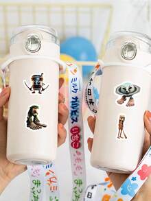 500 件意大利 Brainrot Tung Tung Tung Sahur 卡通涂鸦贴纸抽象风格适用于头盔装饰、手工书制作、汽车装饰派对装饰、剪贴簿、笔记本电脑、行李箱、吉他、水瓶、手机壳时尚装饰