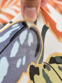 1pc Jungle Print Milk Silk Stretch Sofa Slipcover, Elastic Fabric Sofa Cushion Cover, All Season Universal Sofa Set