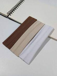 1pc Solid Color Headband Suitable For Daily Sports And Leisure, Headband With Headscarf, Sweatband, School Supplies, University Women Bandanas Winter Hair Accessories - Multicolor - View 2