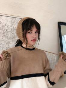 1 件秋冬季女士护耳保暖羊毛耳罩，柔软针织耳包，适合女孩，可爱耳罩冬季保暖 - 彩色 - 查看 15