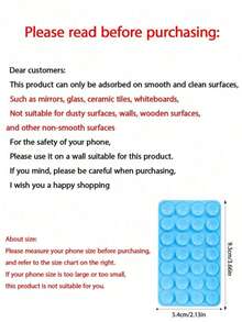 1pc 28pcs Square Double-Sided Silicone Suction Cup Stickers, Phone Suction Cup Holder Stickers, Anti-Slip Double-Sided Suction Cup Silicone Stickers - Multicolor - View 9