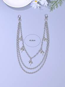 1pc Punk Style Skull, Snake Sword, Star, Planet Charm Multi-Layer Chain Pants Chain, Fashion Waist Chain Decoration, Unisex, Suitable For Halloween, Music Festivals - D Style - View 2