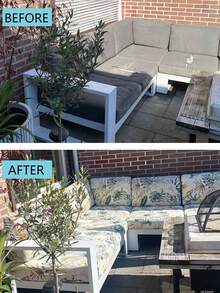 1 件户外印花沙发垫套，雨林叶图案沙发套，高弹力防尘可水洗简约现代沙发垫套，适用于客厅卧室，四季皆宜 - 彩色 - 查看 8