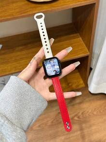 1pc Fashionable Women's Watch Band, Soft Comfortable Brown Leather Strap, Ultra-Thin Slim Design, Compatible With Watch Series 3/2/1 SE S10/S9/S8/S7/S6/S5/S4/S3/S2/S1, 38mm 40mm 42mm 44mm 45mm 46mm 49mm Watch Accessories