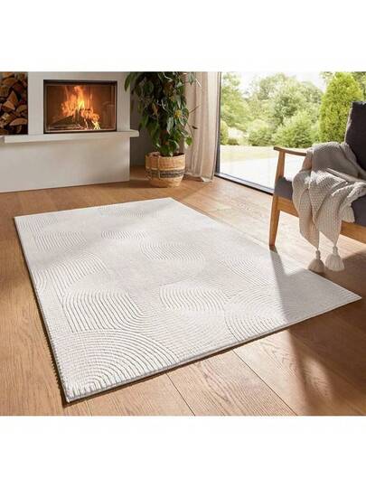 Taracarpet Short Pile Boho Sk Polyester Vloerkleed In 3D Look, Washable, Easy To Clean Robust, Ideal Living Room, Bedroom Children's Also As Bath Mat, Anthracite Waves, 050 080 Cm