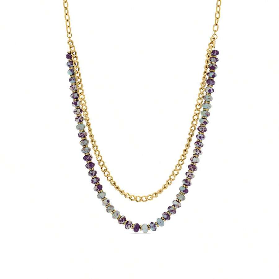 Lux By Lux Necklace Finished In 18K Yellow Gold - Hidao - Màu vàng - Xem 1