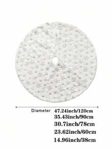 1pc Christmas Tree Skirt Shiny Snowflakes Luxury Plush Tree Decoration Holiday Romantic Decor Xmas Party Home Market Indoor Outdoor Home Decor Christmas Decorations Room Decor Winter Christmas Decorations Home Christmas Gifts Christmas Decor