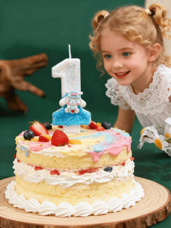 Sanrio شمعات عيد ميلاد بأرقام 0-9 بتصميم كلب كيوت من سلسلة سانريو، ديكورات كعكة عيد الميلاد، شمعات كعكة عيد ميلاد الأطفال