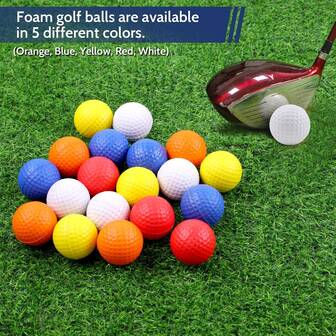 Popup Golf Chipping Net - Use Portable Easy Training Aid To Improve Your Indoor And Outdoor Swing Motion. Includes Foam Golf Balls, 41mm Practice Golf Balls With Realistic Feel And Limited Durable Flight Distance