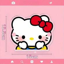 Boîte de rangement pour lunettes Sanrio hello kitty - Décoration de bureau avec nœud rouge, support d'affichage de lunettes, support pour pinces à cheveux - Cadeau pour filles, adolescentes, rentrée scolaire - Décoration pour la maison, le bureau, le dortoir, articles de papeterie et acceschats Hello Kitty, design mignon, surface lisse pour organisateur de rangement, essentiels de voyage, rentrée scolaire, stockage de dortoir, décoration d'automne