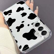 Funda de Teléfono con Patrón de Vaca Linda para Samsung Galaxy A02 A03S A04 A05S A06 A13 A14 A15 A16 5G A21S A22 A23 A24 A25 A32 A34 A35 A50 A52 A53 A54 A55 A73 S21 Ultra S22 Plus S23+ S24 FE S25 Funda Protectora Transparente de TPU Creativa de Dibujos Animados Antigolpes - Colores mixtos - Ver 11