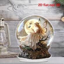 1pc 2D,Christmas-Style Acrylic Fairy Snowflake Glass Balls - Charming Desktop Decoration, Suitable For Any Room, Ideal Gift For Christmas And Valentine's Day, The Most Appropriate Gift For Christmas, Christmas Decoration, Birthday Decoration