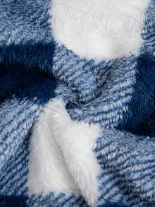 男童休闲格子拉链立领长袖羊毛夹克，适合秋冬季