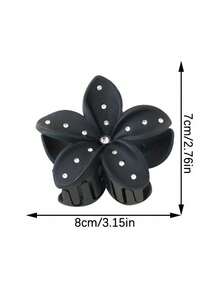 4 buc cleme de păr decorate cu stras kaki, potrivite pentru diverse coafuri și ocazii, cleme elegante cu gheare, accesorii de păr de iarnă, tip Clutch de păr la modă