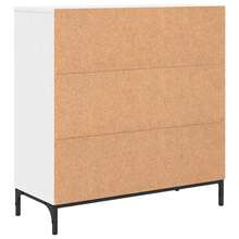 vidaXL Sideboard Mit Schubladen Weiß 79,5 X 33 X 82 Cm Holzwerkstoff - Weiss - Übersicht 8