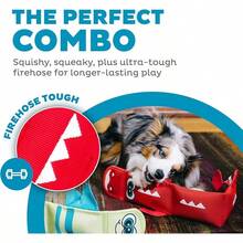 Outward Hound Fire Biterz Giraffe Firehose Plush Dog Toy, Brown, Medium - 紅龍 - 查看 4