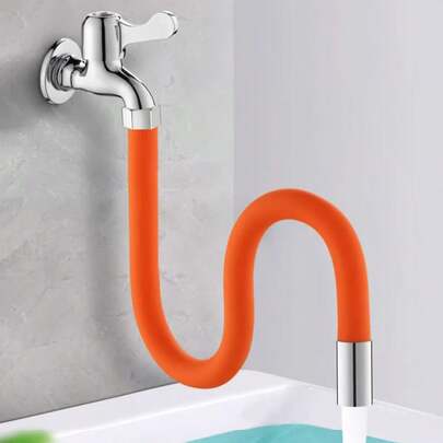 1件装水龙头延长管伸缩过滤器防溅通用软管加长通用水管弯头防溅异形管