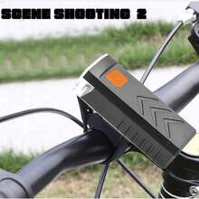 USB aufladbare Fahrrad Frontleuchte, LED Outdoor Fahrradbeleuchtung, leistungsstarkes Fahrradlicht für Mountainbike/Rennrad, tragbare Flutlicht & Scheinwerfer Kombination