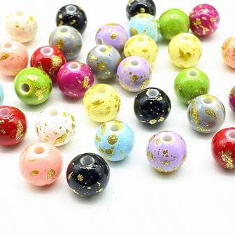 20 piezas de cuentas redondas de acrílico multicolor de 12 mm para hacer joyas, cadenas de teléfonos móviles, pulseras, collares y accesorios de decoración DIY de moda