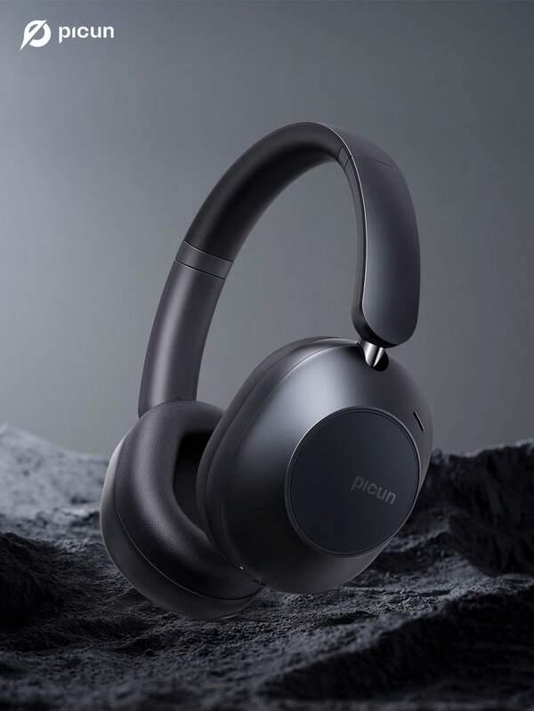 Picun Picun F6 Hybrid Active Noise Cancelling Headphones Offer 120 Hours Of ANC Playback Time, 16 EQ Modes, Transparency Mode, Wireless Over-Ear Design, Spatial Audio, And Head Tracking.
