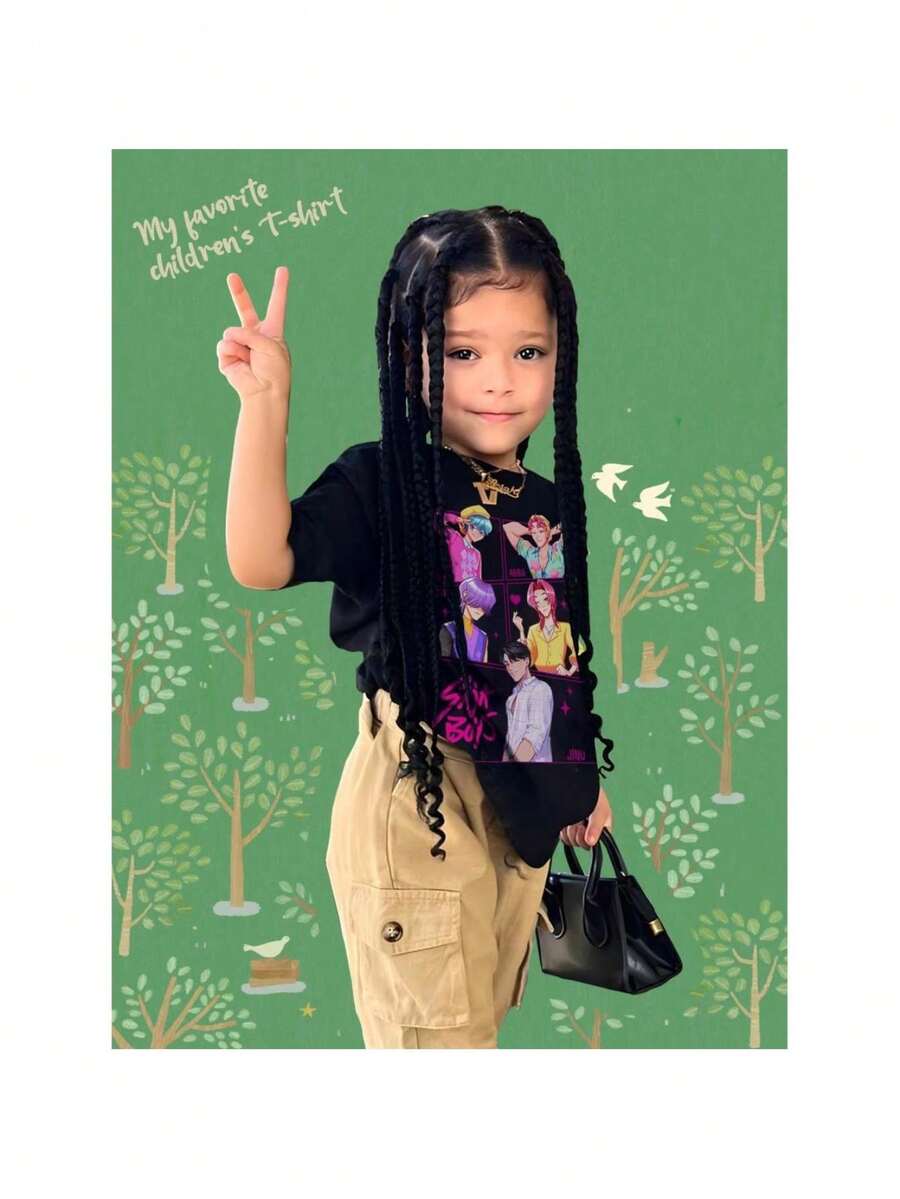Young Girls T-Shirts - Black - View 1