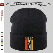 1pc 1pcs 1pc French Horn Player Print Hat - Warm Windproof Winter Suitable For Performances, Skiing, Outdoor Activities - Ideal Gift For Musicians, Teens & Adults (Birthday/Christmas) - Navy Blue - View 5