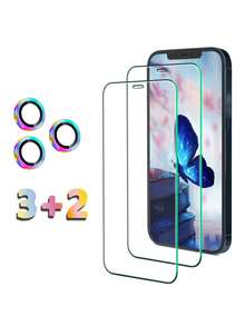 CSDZ 2 unidades de protector de pantalla de vidrio templado de alta definición, 3 películas de lente, compatible con IPHONE 16 PLUS, 15 PRO, 15 MAX, 16 PLUS, 16 PRO, 16 MAX, 16E, 17 PRO, 17 PRO, 17 MAX, 17 AIR, protector de vidrio a granel