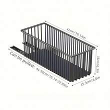 CASEGRACE 1 件带滑动抽屉的拉出式橱柜储物盒，适用于厨房、调料架和浴室，无需钻孔，橱柜储物篮，用于存放香料、罐子和瓶子，浴室收纳抽屉