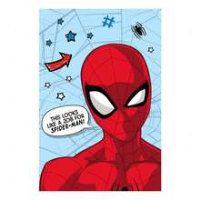 Marvel Spider-Man Microflannel Star Blanket (Blue/Red) - 100% Polyester - (AG3233) - Blue - View 1