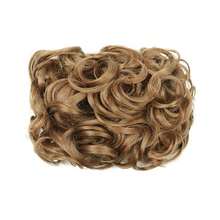 Synthetic LARGE Comb Clip In Curly Hair Extension Chignon Hair Pieces Women Updo Cover Hairpiece Extension Hair Bun