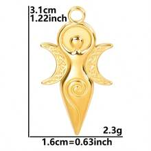 2pcs Heart Lock & Crescent Moon Pendant, 304 Stainless Steel Charm Jewelry Making Supplies, Witch Heart Moon Pendant, DIY Necklace, Keychain, Earrings, Bracelet Decoration, 18k Plated PVD, Unisex