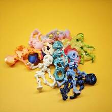 6/12/18pcs 3D Printed Skull Decorative Ornaments - Colorful Skull Ornaments - Ideal Halloween Gifts, Home Decoration Ornaments, Car Decoration Ornaments