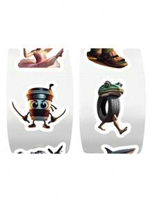 500 件意大利 Brainrot Tung Tung Tung Sahur 卡通涂鸦贴纸抽象风格适用于头盔装饰、手工书制作、汽车装饰派对装饰、剪贴簿、笔记本电脑、行李箱、吉他、水瓶、手机壳时尚装饰