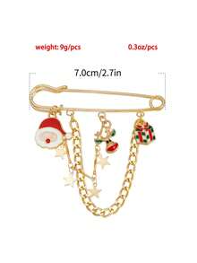 Eine Legierungs-Weihnachtsbrosche, Weihnachtsmann-Weihnachtsbaum-Anhänger, Anstecknadel-Accessoires für Frauen. Geschenk