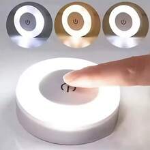 Touch LED Night Lights, 3-Color Adjustable Dimmable Decorative Lamp For Bedroom, USB Rechargeable, Under Cabinet Light - White - View 4