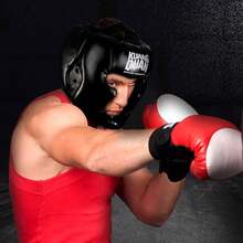 1 قطعة واقي رأس للملاكمة احترافي، خفيف الوزن ومريح. مصنوع من جلد البولي يوريثان، مناسب للبالغين والمراهقين، متوفر بمقاس صغير/كبير، باللون الأسود، جنسي، خوذة مغلقة الوجه للتدريب على الركل والملاكمة، واقي رأس للتدريب الوقائي للتايكوندو والمواي تاي والملاكمة والكاراتيه والفنون القتالية والمصارعة المختلطة، متوفر بألوان جديدة حمراء وبيضاء، ويمكن استخدامه كهدية - الأسود - مشاهدة 4