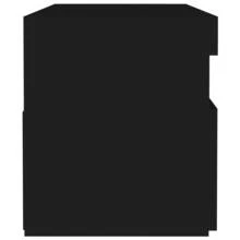 vidaXL 2 Stück Nachttischlampen LED, Schwarz, 60x35x40cm, Holzwerkstoff