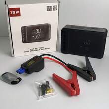 Akane 便携式轮胎充气机空气压缩机 - 更快的便携式汽车轮胎气泵，带数字压力表的无绳旅行气泵，适用于汽车、自行车和摩托车轮胎、球，内置 6000mAh 可充电电池