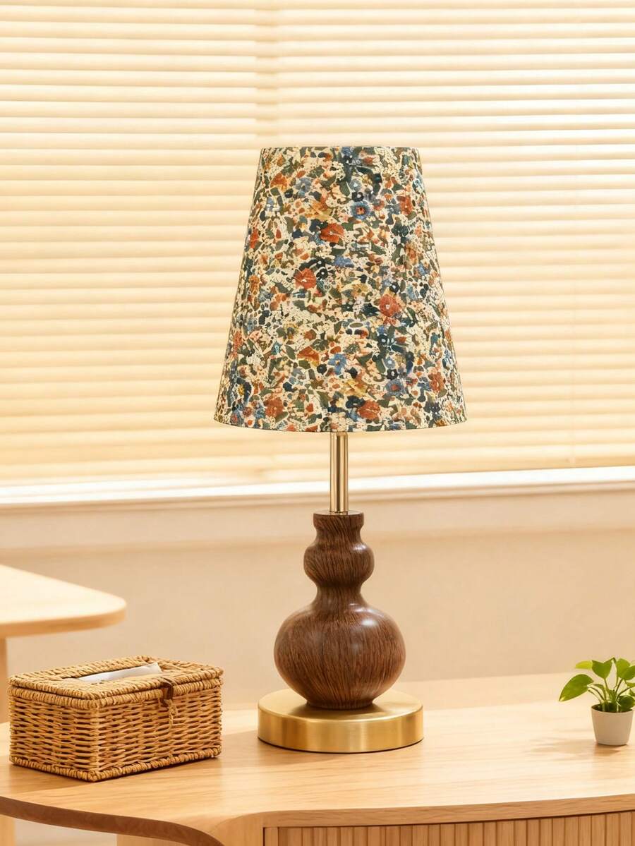 Abajur de mesa decorativo com acabamento em madeira (1 unidade), ideal para sala de estar, escritório, cabeceira de hotel, camping, presente para festivais, quarto, leitura, escrivaninha, decoração, luz noturna para gestantes, canto de oração. Estilos: italiano, minimalista, chinês, francês, árabe moderno, design islâmico minimalista, estilo misto Oasis. - Multicolorido - Ver 1
